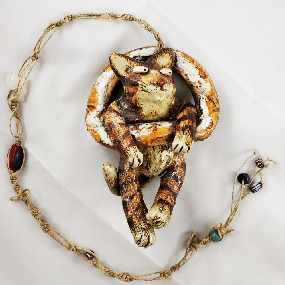 Tabby Striped Cat on a Ring